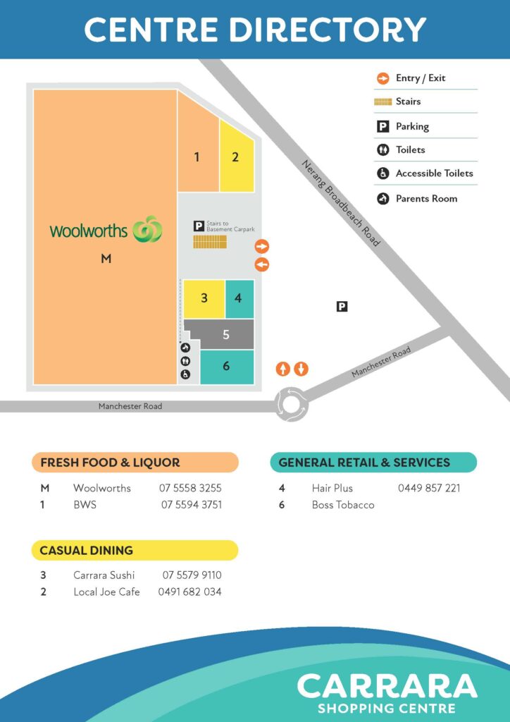 Carrara - Floor Plan Centre Directory